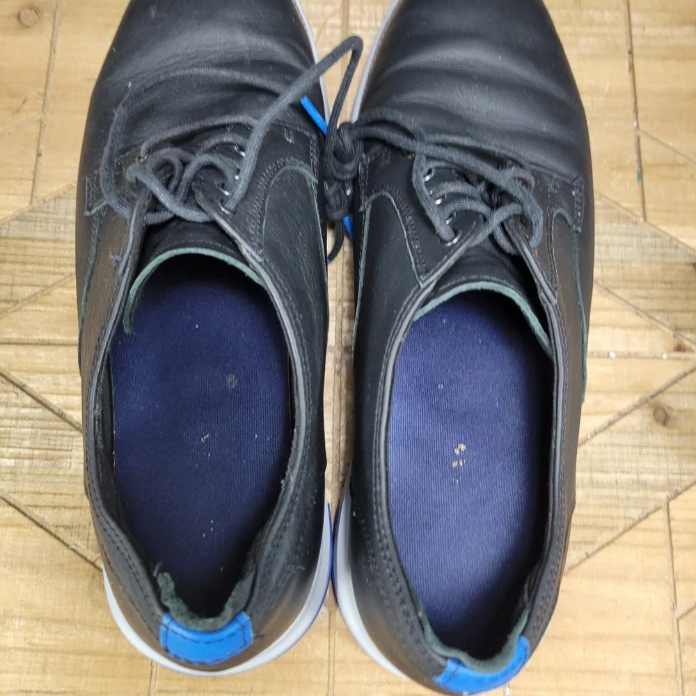 Cole Haan Grand Atlantic Oxfords‎ Mens Size 12 M Black Blue Aglet C33742